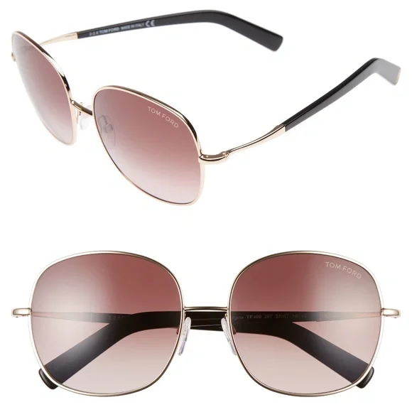 New TOM FORD Georgina Rounded Square Sunglasses - Picture 8 of 16